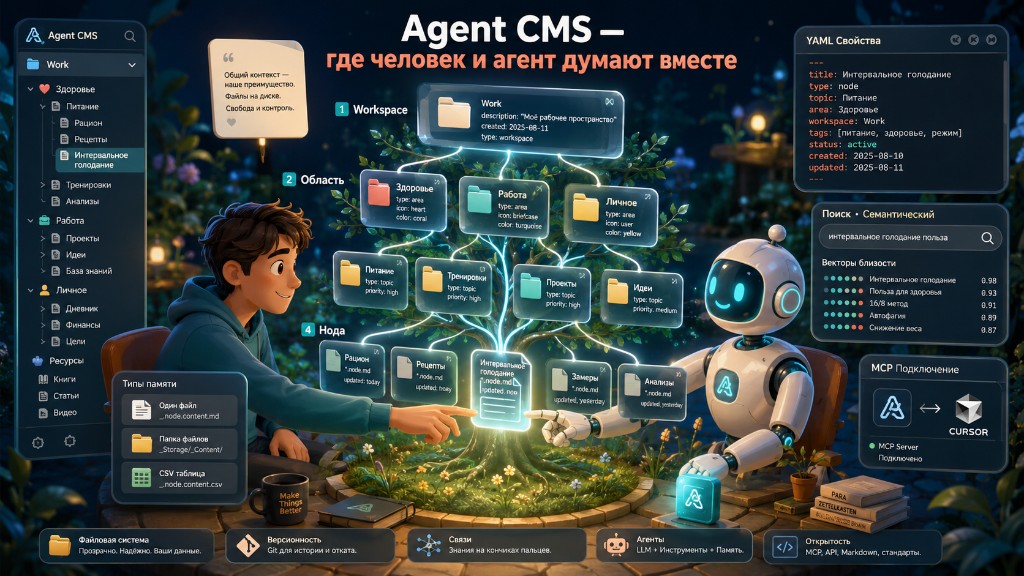 Agent CMS — где человек и агент думают вместе